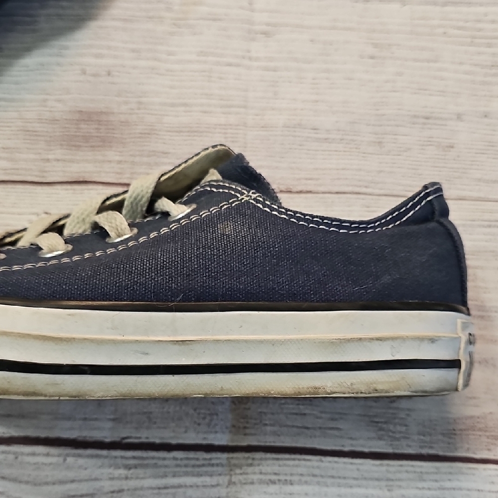 Converse Mens Sz 4 Blue Canvas Sneakers - Picture 8 of 14